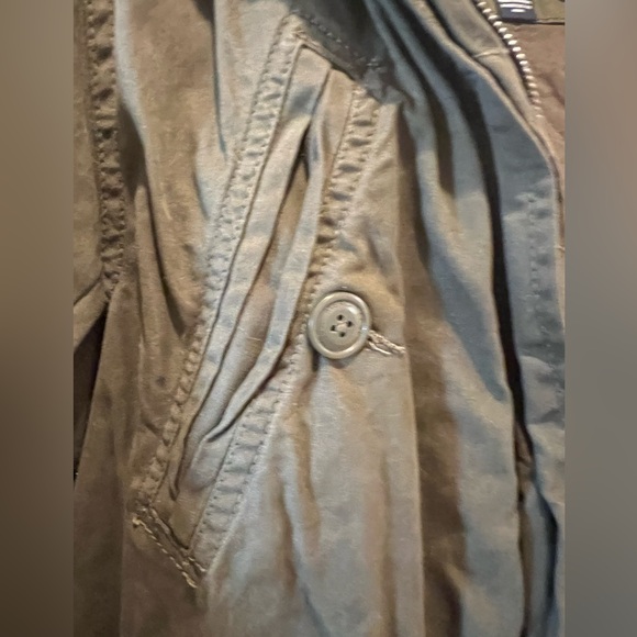 American Eagle Outfitters Olive/Army Green Jacket w/Fleece Hood Size M NWT - Picture 8 of 10